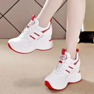 Jarryclub Women Fashion Platform Lace-Up Sneakers