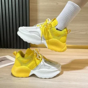 Jarryclub Women Fashion Gradient Mesh Breathable Sneakers