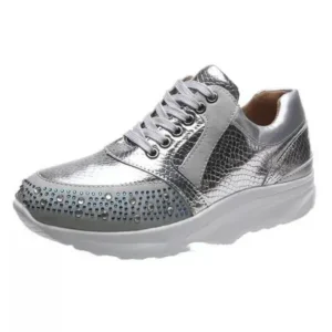 Jarryclub Women Fashion Rhinestones Sneakers