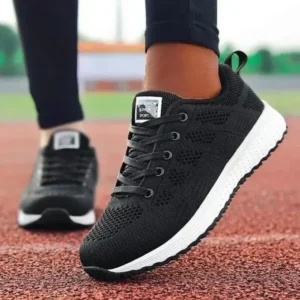 Jarryclub Women Casual Lace-Up Design Mesh Breathable Sneakers