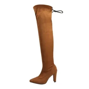 Jarryclub Women Fashion Plus Size Solid Color Over The Knee Boots