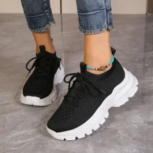 Jarryclub Women Fashionable Thick-Soles Breathable Sneakers