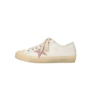 Jarryclub Women Fashion Casual Lace-Up Pink Star Sneakers