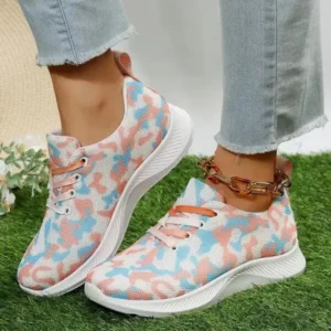 Jarryclub Summer Women Fashion Breathable Casual Colorful Printed Sneakers