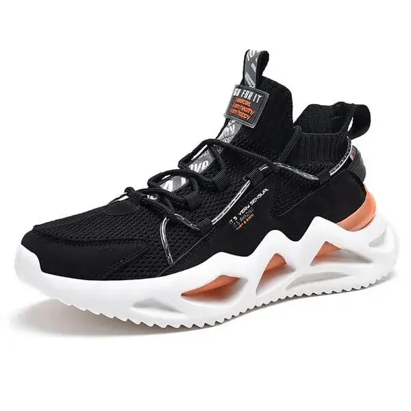 Jarryclub Men Spring Autumn Fashion Casual Colorblock Mesh Cloth Breathable Rubber Platform Shoes Sneakers