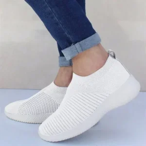 Jarryclub Women Fashion Fly Woven Breathable Sneakers