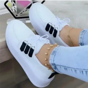 Jarryclub Women Fashion Lace-Up Sneakers